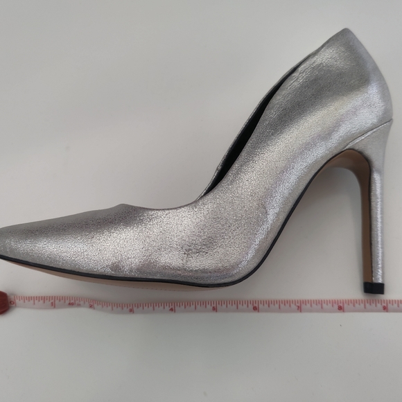 H&M Silver Metallic Leather Heels - Picture 7 of 8